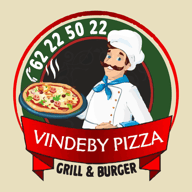 Vindeby Pizza Grill & Burger logo.